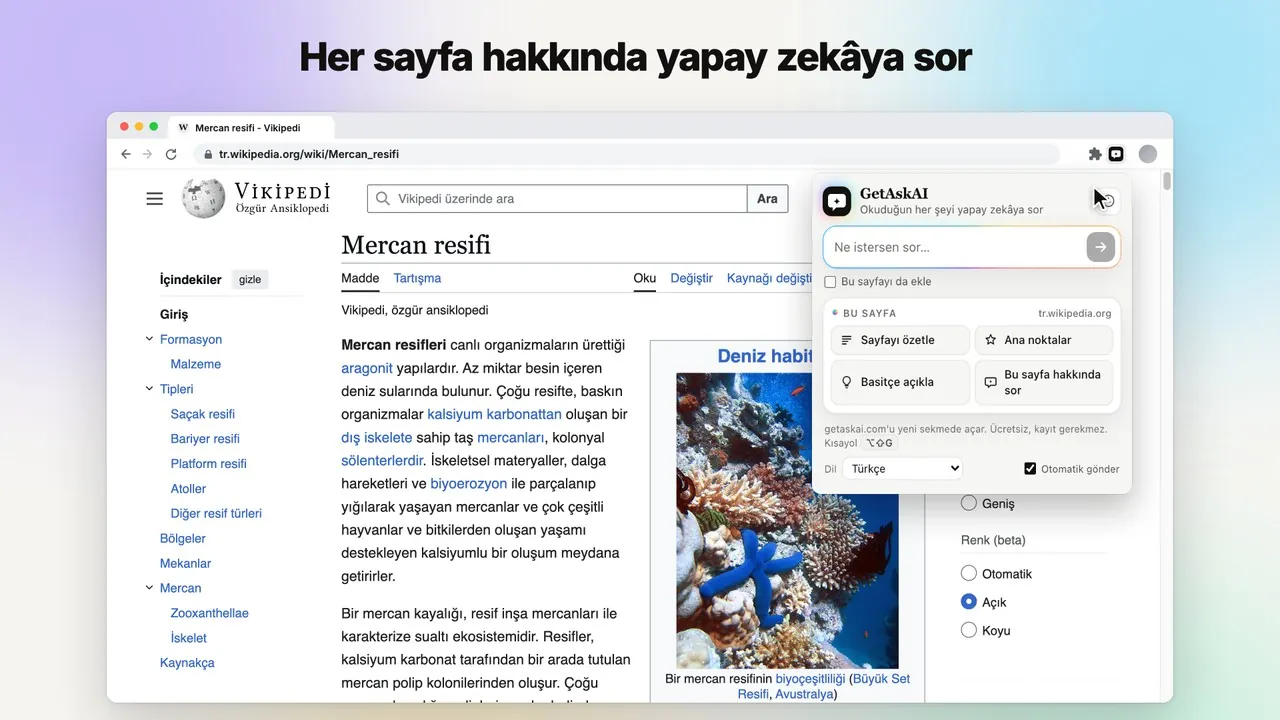 GetAskAI eklentisi tanıtım videosu